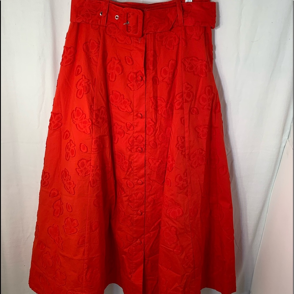 Anthropologie Maeve Maxi red skirt